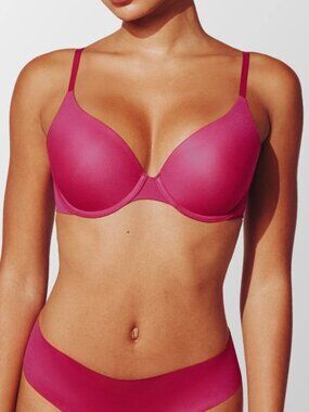 ThirdLove Zero Edge Push-Up Bra, Hot Pink, Size 30C